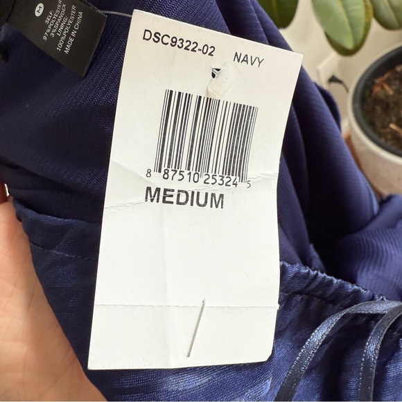 Aqua Bloomingdale’s Blue Satin Zebra Print Mini Dress Sz M - Picture 9 of 9